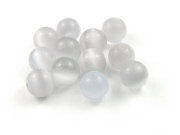 CatEye Glasperlen, silbergrau, rund, 8 mm