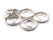 Rahmenperlen, geb�rstet, Ringe, 21 mm