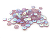 Glasperlen, Linsen, Amethyst, 6mm
