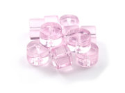 Glasperlen, Walzen, 8x6 mm  pink