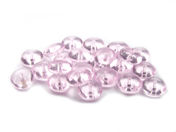 Glasperlen, Scheiben, 11x5 mm, pink