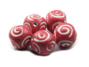 Tonperlen 'Jinjin', 16 mm, rot