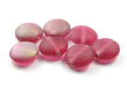 Glasperlen,  Taler, 13x7 mm, beere