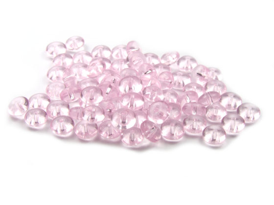 Glasperlen, Scheiben, 7x4 mm, pink