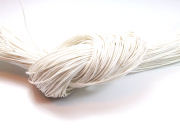 Baumwollband, gewachst, 1,0 mm, wei