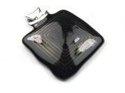 Emaille Anh�nger, Serie Greco, 40x40 mm, schwarz
