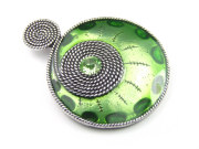 Emaille Anh�nger , 45 mm, gr�n