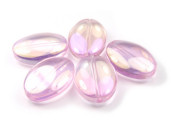 Glasperlen, Ovale, 18x13 mm, ros�-l�ster