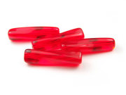 St�bchenperlen aus Kristallglas, 30x8 mm, rot