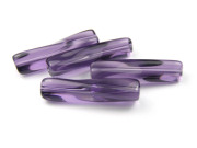 St�bchenperlen aus Kristallglas, 30x8 mm, lila