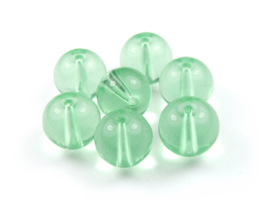 Perlen aus Kristallglas, rund,  10 mm, hellgrn