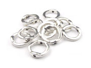 Metallperlen, gebohrte Ringe, 13x13 mm