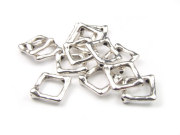 Metallperlen, gebohrte Quadrate, 16 mm