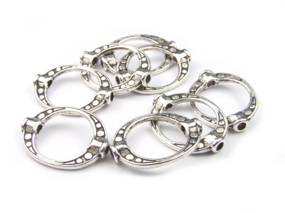 Metallperlen, oval 19x14 mm
