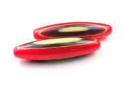 Acrylperlen  , Olive, 55 mm, rot