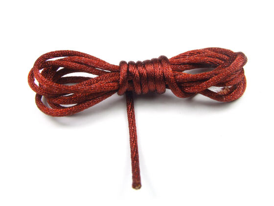 Satinband, 2mm, kupferrot