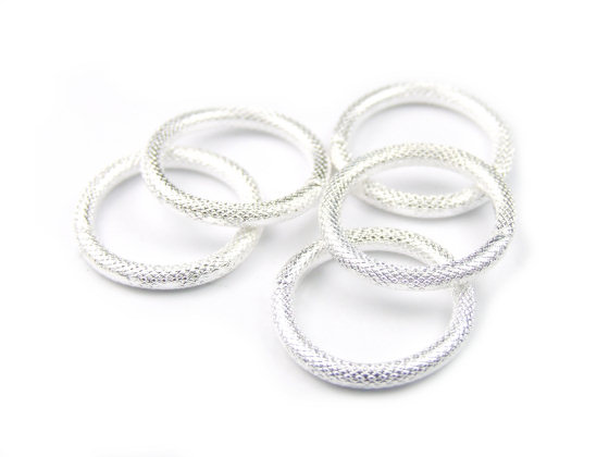 Binderinge 'Kizz', 16 mm, versilbert