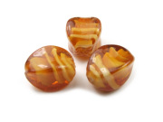 Lampenperle , 25x18 mm, bernstein