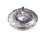 Emaille Anh�nger , 48 mm, flieder