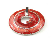 Emaille Anh�nger , 48 mm, rot