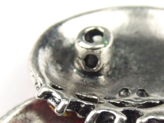 Perlen mit Strass, 22 mm, rot