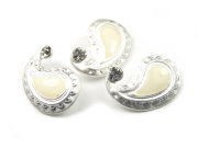 Perlen, Paisleyform, 20x15 mm, creme