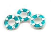 Perlen  'Ring', 14 mm, t�rkis