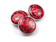 Perlen, Knpfchen, 10 mm, rot