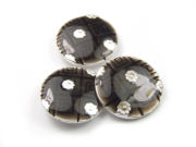 Perlen, rund, 14 mm, schwarz