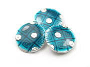 Perlen, rund, 14 mm, t�rkis