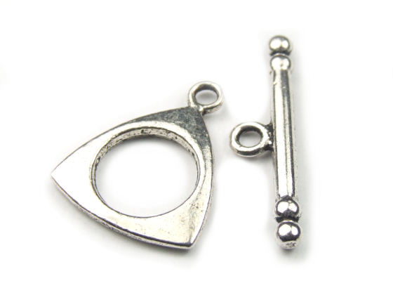 Schmuckverschluss, T-Schliee 'Triangel', 15 mm