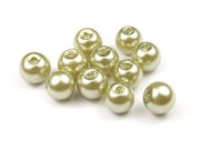Glaswachsperlen, eisgr�n, 6mm