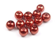 Glaswachsperlen, kupfer, 6mm