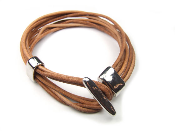 Lederarmband 'Montego D', natur