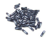 Rocailles, Stiftperlen, 6 mm, gedreht, charcoal