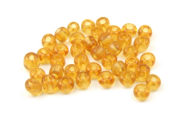 Rocailles, 2,5 mm, transparent, bernstein hell