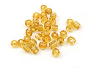Rocailles, 3,0 mm, transparent, bernstein hell