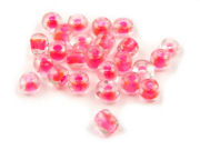 Rocailles, 3,0 mm, inside colour, fluo-rot