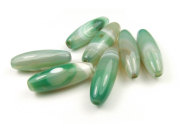 Perlen aus Traumachat, gr�n, 32x10 mm
