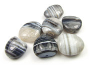 Achat, gestreift, flache  Nuggets, 18-22 mm