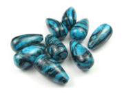 Howlith, Tropfen, 20x10 mm, t�rkis