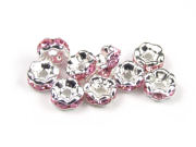 Strassrondelle, 6mm, rosa