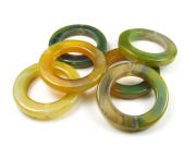 Perlen aus Achat, Ringe, 30 mm