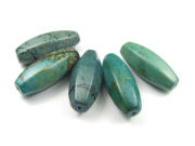 Chrysocolla, Oliven, 34x13 mm