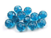 Kristallrondelle 'Serie Sparkle' 6x8 mm, aqua