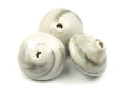 Perlen aus Porzellan, 19x12 mm, creme