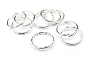 Binderinge, versilbert, 14 mm