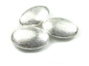 Metallperle, geb�rstet , Oval, 27x18 mm