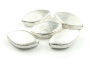 Metallperlen, geb�rstet, Ovale, 20x10 mm