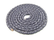 Lederband,  Bolo, geflochten, 4.0 mm, soft-violett